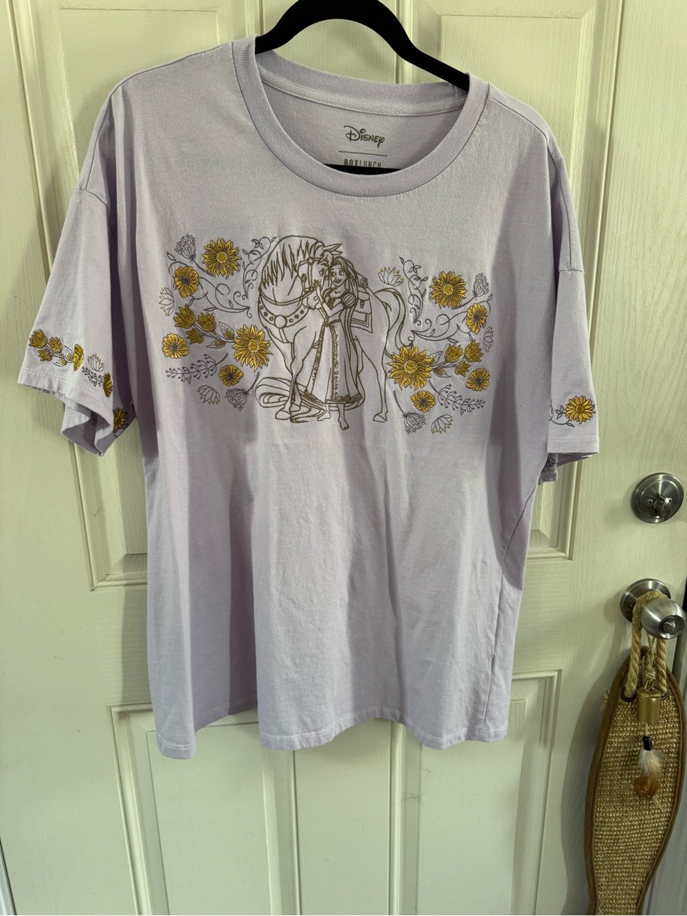 Disney Lavender Floral Graphic Tee - Women’s Short Sleeve